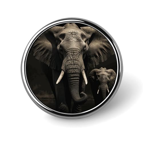 Schwarze Anstecknadel mit Elefantenmotiv für Männer, modische Mopswelpen-Brosche – süße Emaille-Anstecker, Anstecknadel aus Aluminiumlegierung für Hüte, Hemden, Taschen, Jacken und Accessoires (runde Schwarze Anstecknadel mit Elefantenmotiv für Männer, modische Mopswelpen-Brosche – süße Emaille-Anstecker, Anstecknadel aus Aluminiumlegierung für Hüte, Hemden, Taschen, Jacken und Accessoires (runde von Oudrspo