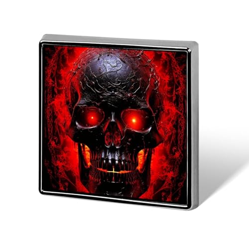 Schwarze und rote Anstecknadel mit Totenkopf-Blumen-Design für Männer und Frauen, quadratische modische Brosche – niedliche Emaille-Anstecker, Anstecknadel aus Aluminiumlegierung für Hüte, Hemden, Tas Schwarze und rote Anstecknadel mit Totenkopf-Blumen-Design für Männer und Frauen, quadratische modische Brosche – niedliche Emaille-Anstecker, Anstecknadel aus Aluminiumlegierung für Hüte, Hemden, Tas von Oudrspo