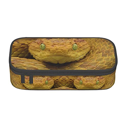 Snake Spezielles Federmäppchen für Mädchen und Jungen, Federmäppchen mit großem Fassungsvermögen, großes Federmäppchen, Schreibwaren für Studenten, Federmäppchen, Federmäppchen mit Reißverschluss fü von Oudrspo