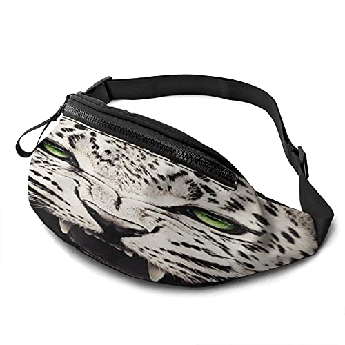 Snow Leopard Zebra Bauchtasche für Damen Herren Mode Gürteltasche Hüfttasche mit verstellbarem Gürtel für Reisen im Freien Sport Laufen von Oudrspo