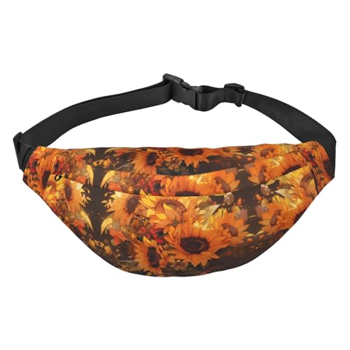 Sonnenblumen in Einer Vase, stilvolle und praktische Gürteltasche für Damen – Bequeme Gürteltasche für Outdoor-Aktivitäten, Gürteltasche zum Laufen, von Oudrspo