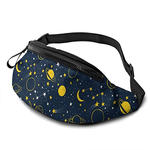 Space Fanny Pack Lässige Gürteltasche mit verstellbarem Gürtel Gürteltaschen für Männer Frauen Reisen Sport Laufen von Oudrspo