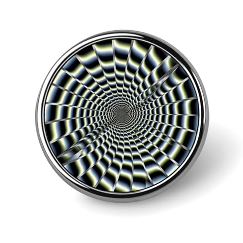 Spiralförmige optische Täuschung, GIF-Anstecknadel für Männer, Cartoon-Geist, modische Brosche – süße Emaille-Anstecker, Anstecknadel aus Aluminiumlegierung für Hüte, Hemden, Taschen, Jacken und Acces von Oudrspo