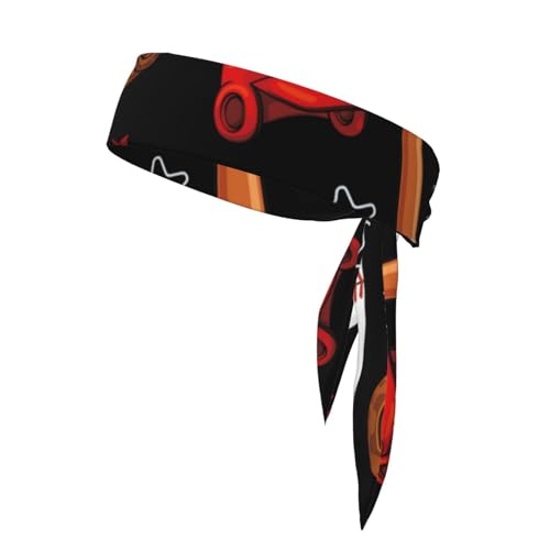 Sport Kopf Krawatten Unisex Krawatte Stirnbänder Bandanas Workout Haar Band Schweißbänder von Oudrspo