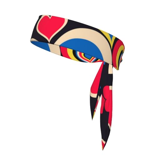 Sport Kopf Krawatten Unisex Krawatte Stirnbänder Binden Zurück Bandanas Workout Haar Band von Oudrspo