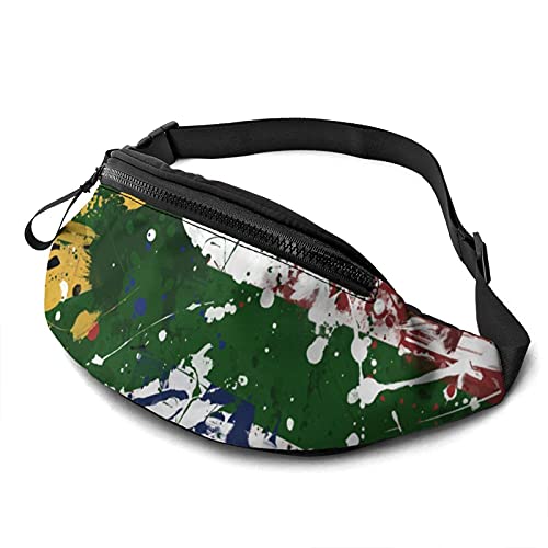 Südafrikanische Flagge Lässige Gürteltasche für Männer und Frauen, Verstellbarer Gürtel, Gürteltasche für Reisen, Wandern, Radfahren, Laufen, Festival, Rave von Oudrspo