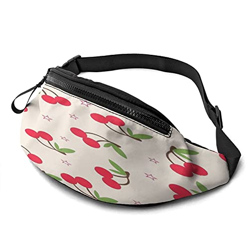 Süße Kirsche Bauchtasche für Damen Herren Mode Gürteltasche Hüfttasche mit verstellbarem Gürtel für Reisen im Freien Sport Laufen von Oudrspo