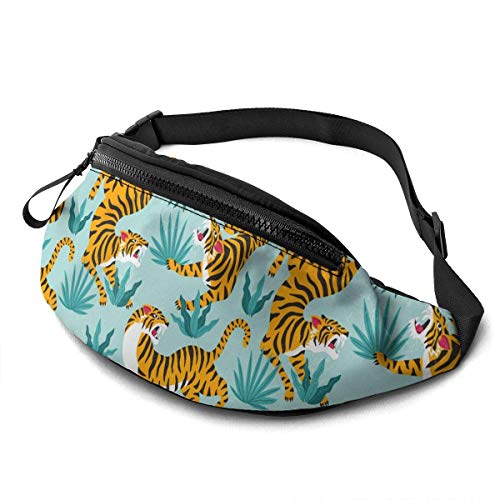 Süße Tiger Bauchtasche für Damen Herren Mode Gürteltasche Hüfttasche mit verstellbarem Gürtel für Reisen im Freien Sport Radfahren Laufen von Oudrspo