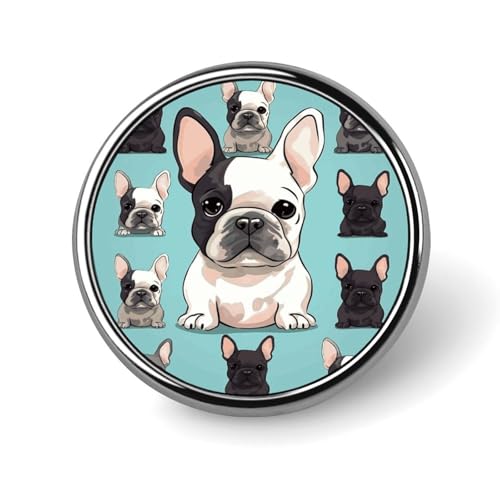 Süße französische Bulldogge, Anstecknadel für Männer, Schmetterlingsmuster, modische Brosche – süße Emaille-Anstecker, Anstecknadel aus Aluminiumlegierung für Hüte, Hemden, Taschen, Jacken und Accesso von Oudrspo