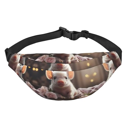 Süßes junges Schwein, stilvolle und praktische Gürteltasche für Frauen – Bequeme Gürteltasche für Outdoor-Aktivitäten, Lauf-Gürteltasche, von Oudrspo