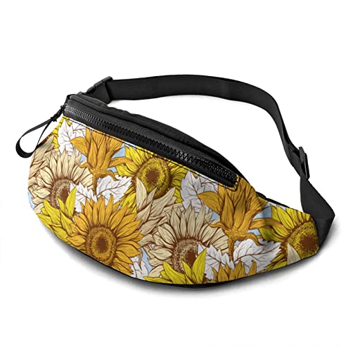 Sunflower Fanny Pack Lässige Gürteltasche mit verstellbarem Gürtel Gürteltaschen für Männer Frauen Reisen Sport Laufen von Oudrspo