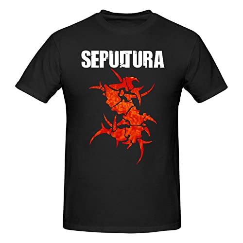 T-Shirt for Sepultura Herren Kurzarm T-Shirt Cotton Crewneck T-Shirt Athletic Shirt von Oudrspo