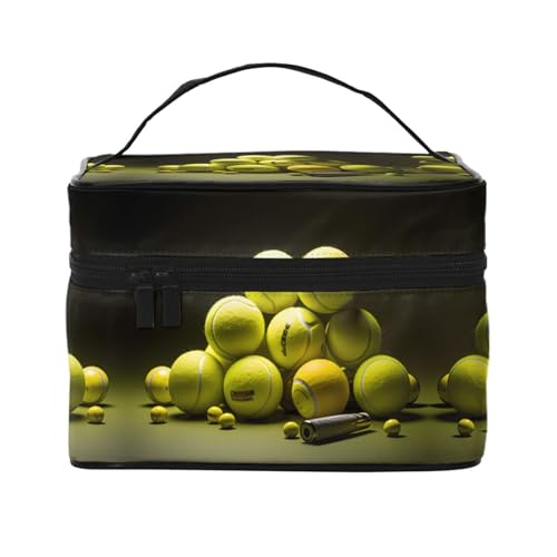 Tennis-Strategiediagramm Make-up-Tasche (22,9 x 16,5 x 15,7 cm), sportlich inspirierter Kosmetik-Organizer für Damen von Oudrspo