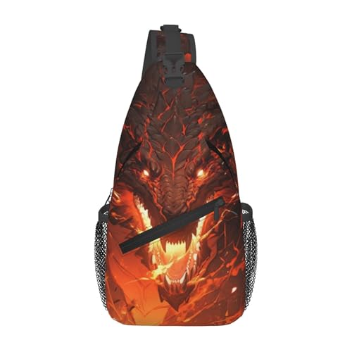 Tie Dye Mushroom Rainbow Sling Backpack Crossbody Bag, Chest Bag Daypack for Outdoors Hiking Traveling von Oudrspo