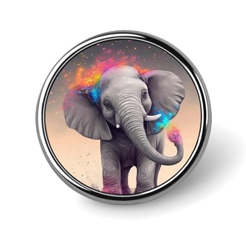 Tier-Cartoon-Elefant-Anstecknadel für Männer, Tier-Cartoon-Elefant, modische Brosche – niedliche Emaille-Abzeichen, Anstecknadel aus Aluminiumlegierung für Hüte, Hemden, Taschen, Jacken und Accessoire von Oudrspo