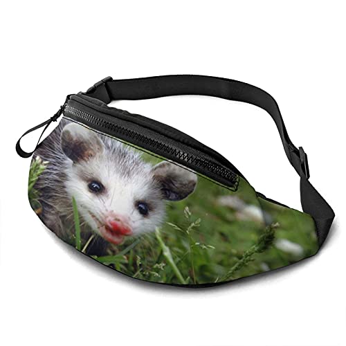 Tiere Opossum Gürteltasche für Damen Herren Mode Gürteltasche Hüfttasche mit verstellbarem Gürtel für Reisen im Freien Sport Laufen von Oudrspo