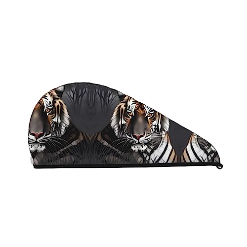 Tiger at Rest Coral Velvet Trockenhaarkappe für Damen, Haarkappen mit Knöpfen zum Trocknen von lockigem, langem und dickem Haar, Anti-Frizz Tiger at Rest Coral Velvet Trockenhaarkappe für Damen, Haarkappen mit Knöpfen zum Trocknen von lockigem, langem und dickem Haar, Anti-Frizz von Oudrspo