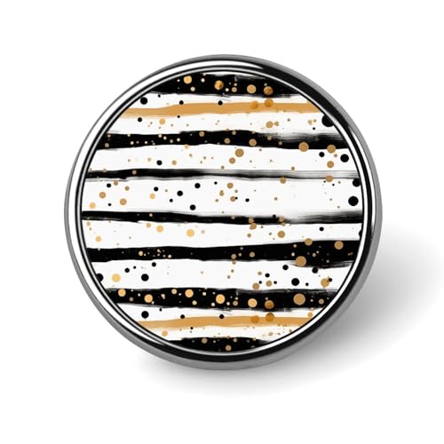 Tinten- und Goldpunktstreifen1 Runde Anstecker Brosche Modische Revers-Krawattennadeln Leichte Metallbrosche Anstecker Für Männer Frauen Kostüm Dekoratives Accessoire Tinten- und Goldpunktstreifen1 Runde Anstecker Brosche Modische Revers-Krawattennadeln Leichte Metallbrosche Anstecker Für Männer Frauen Kostüm Dekoratives Accessoire von Oudrspo