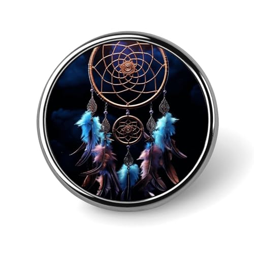 Traumfänger-Brosche, rund, modisch, Revers, Krawattennadeln, leichte Metallbrosche, Abzeichen für Männer und Frauen, Kostüm, dekoratives Accessoire Traumfänger-Brosche, rund, modisch, Revers, Krawattennadeln, leichte Metallbrosche, Abzeichen für Männer und Frauen, Kostüm, dekoratives Accessoire von Oudrspo