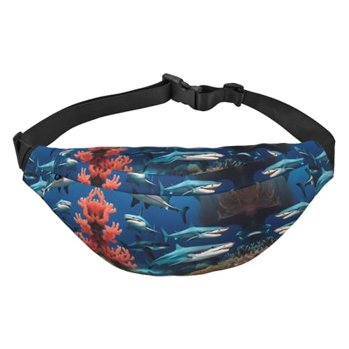 U-Boot-Hai-Koralle Stilvolle und praktische Gürteltasche für Frauen - Bequeme Gürteltasche für Outdoor-Aktivitäten, Lauf-Gürteltasche, von Oudrspo