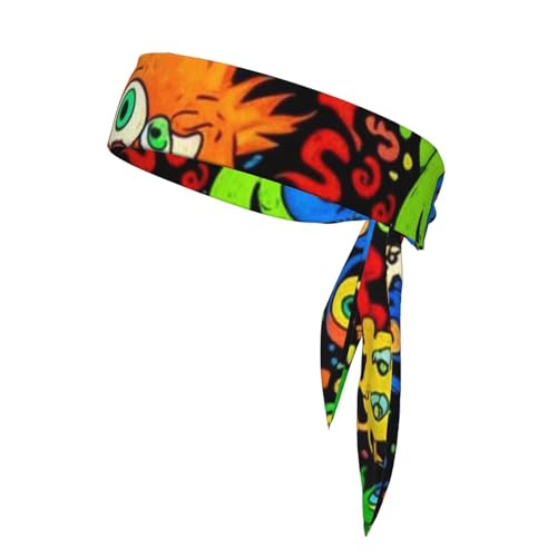 Unisex Kopf Krawatte Stirnband Sport Haar Band Nicht-Slip Athletisch Workout Schweißbänder von Oudrspo