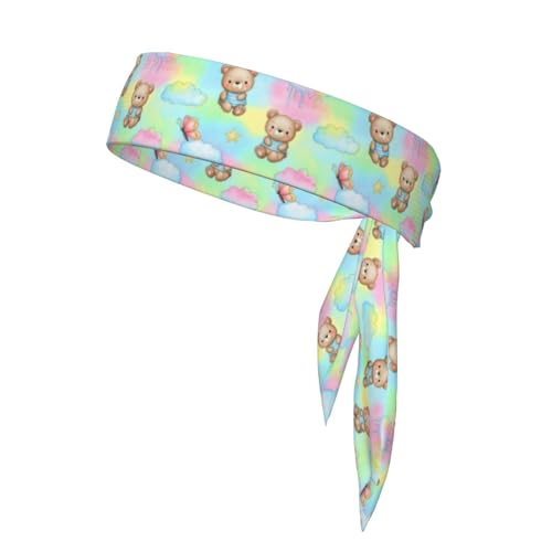 Unisex Kopf Krawatte Stirnband Sport Haar Band Nicht-Slip Athletisch Workout Schweißbänder von Oudrspo