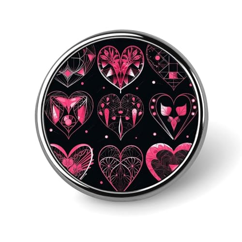 Verschiedene Designs von runden Herz-Broschen, modischen Revers-Krawattennadeln, leichten Metallbroschen für Männer und Frauen, Kostüm-Dekorationsaccessoires Verschiedene Designs von runden Herz-Broschen, modischen Revers-Krawattennadeln, leichten Metallbroschen für Männer und Frauen, Kostüm-Dekorationsaccessoires von Oudrspo