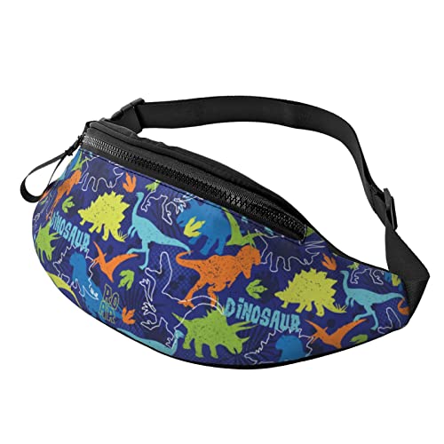 Vintage-Dinosaurier-Taillentasche/Gürteltasche, Outdoor-Sport, Freizeit, Umhängetasche, Brusttaschen für Männer und Frauen von Oudrspo