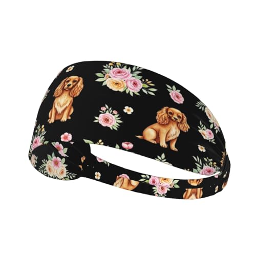 Vollmond Sasquatch Gepard schwarze Stirnbänder für Frauen rutschfeste weiche elastische Haarbänder Yoga Laufen Sport Workout Gym Kopfwickel Stoff Bandana von Oudrspo