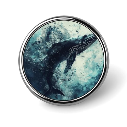 Wal im Wasser-Anstecknadel für Männer, schöne Löwenbilder, modische Brosche – niedliche Emaille-Abzeichen, Anstecknadel aus Aluminiumlegierung für Hüte, Hemden, Taschen, Jacken und Accessoires (runde Wal im Wasser-Anstecknadel für Männer, schöne Löwenbilder, modische Brosche – niedliche Emaille-Abzeichen, Anstecknadel aus Aluminiumlegierung für Hüte, Hemden, Taschen, Jacken und Accessoires (runde von Oudrspo