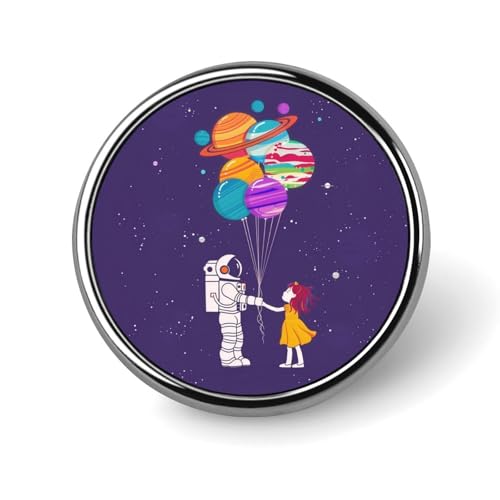 Warme Astronauten-Ballon-Frau, runde Brosche, Anstecknadel, Revers, Krawattennadel für Frauen und Männer, Büroangestellte, Lehrer, Dekoration Warme Astronauten-Ballon-Frau, runde Brosche, Anstecknadel, Revers, Krawattennadel für Frauen und Männer, Büroangestellte, Lehrer, Dekoration von Oudrspo