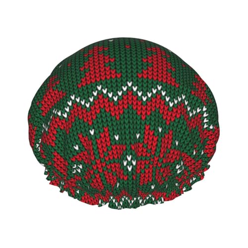 Weihnachts-Schneeflocken-Duschhauben für Damen, Badehauben, wiederverwendbar, Weihnachts-Duschhauben, Gummiband, Bade-Haarhut für Damen von Oudrspo