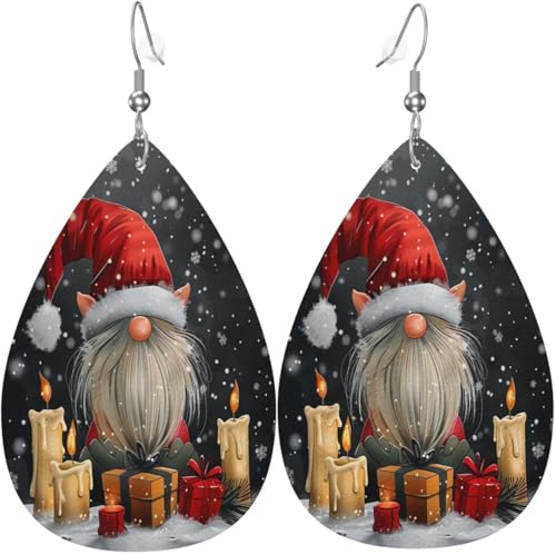 Weihnachtswichtel-Kerze, Halloween-Kürbis mit Flaggen, Mond, Leder, Tropfenohrringe für Frauen, Dekorationen Weihnachtswichtel-Kerze, Halloween-Kürbis mit Flaggen, Mond, Leder, Tropfenohrringe für Frauen, Dekorationen von Oudrspo