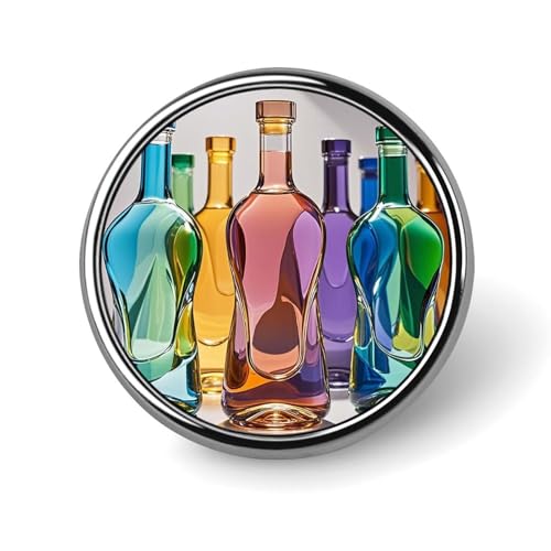 Weinflaschen-Kunst-Anstecknadel für Männer, kleiner dicker Tigerkopf, modische Brosche – süße Emaille-Abzeichen, Anstecknadel aus Aluminiumlegierung für Hüte, Hemden, Taschen, Jacken und Accessoires ( von Oudrspo