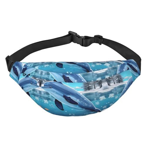 Winter der Delphin Stilvolle und praktische Gürteltasche für Frauen - Bequeme Gürteltasche für Outdoor-Aktivitäten, Lauf-Gürteltasche, von Oudrspo