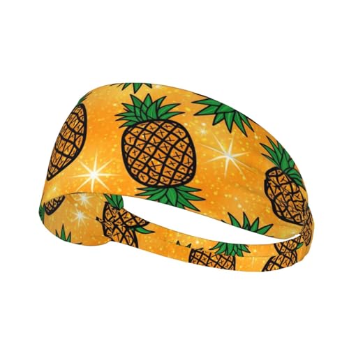 Workout-Stirnbänder rutschfest für Yoga Laufen Fitness elastische Schweiß-Haarbänder Haarwickel mit Upside Down Pines Design von Oudrspo