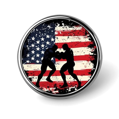 Wrestling US-Flagge Runde Brosche Pins Revers Krawatte Abzeichen Metall Memorial Button Pin Kit für Hut Hemd Kleidung Taschen Dekor Wrestling US-Flagge Runde Brosche Pins Revers Krawatte Abzeichen Metall Memorial Button Pin Kit für Hut Hemd Kleidung Taschen Dekor von Oudrspo