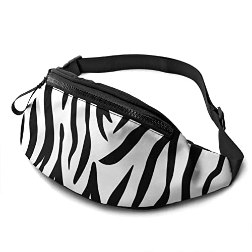 Zebra-Haut-Gürteltasche, lässige Gürteltasche mit verstellbarem Gürtel, Gürteltaschen für Männer, Frauen, Reisen, Sport, Laufen von Oudrspo