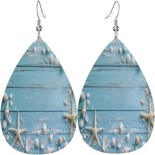 e Brett Muscheln Halloween Baum Leder Tropfen Ohrringe für Frauen von Oudrspo