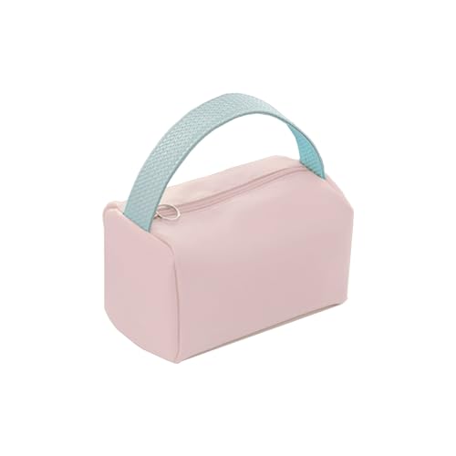 Ouhui Make-up-Tasche für Frauen, große Kapazität, Reise-Kosmetiktasche, tragbare PU-Organizer-Tasche für Mädchen, wasserdichte Make-up-Tasche, Reiseutensilien, Pink, Rosa von Ouhui