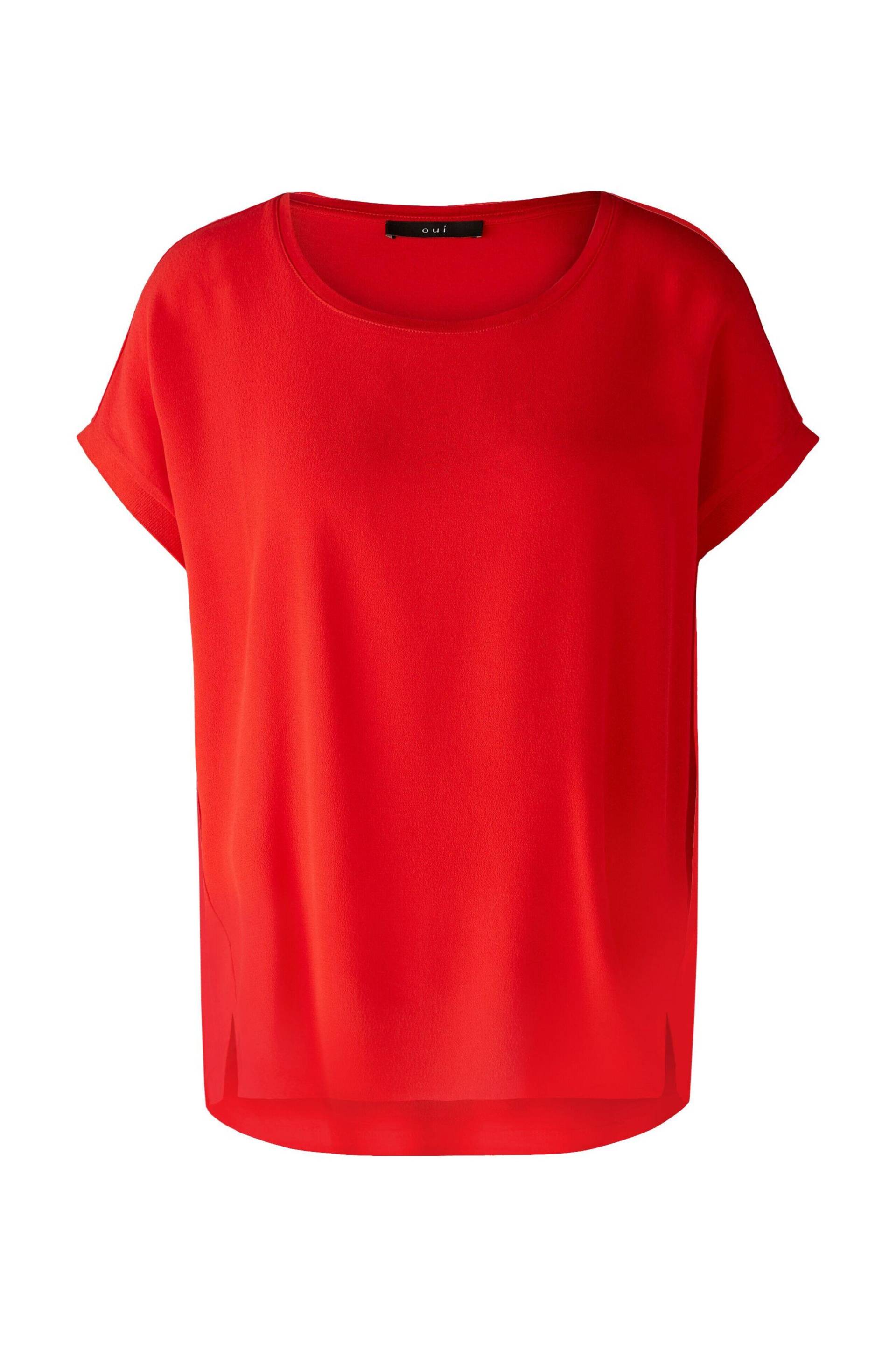 Oui - AYANO Blusenshirt 100% Viskosepatch aura orange - Gr. - 40 von Oui