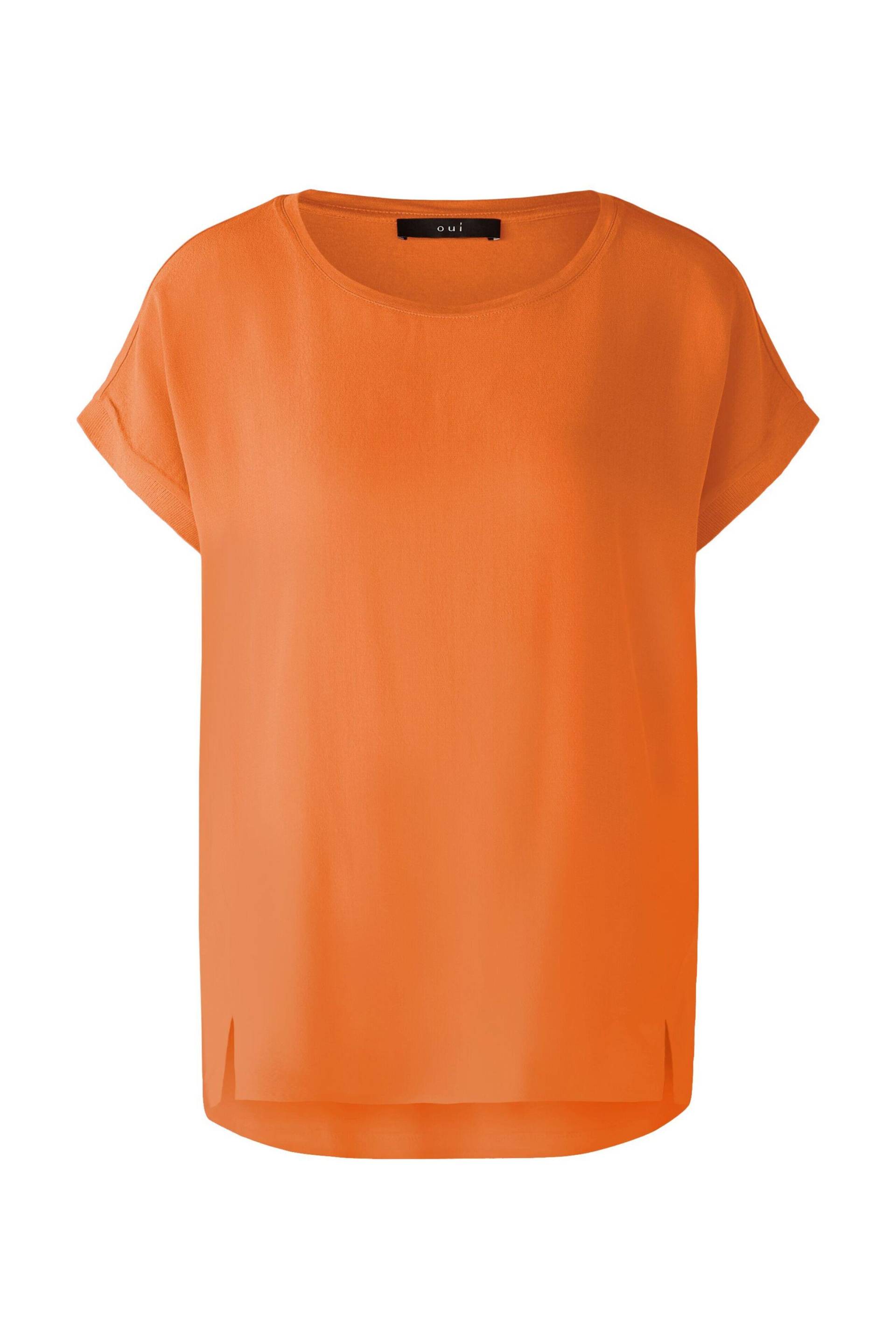 Oui - AYANO Blusenshirt 100% Viskosepatch vermillion orange - Gr. - 36 von Oui