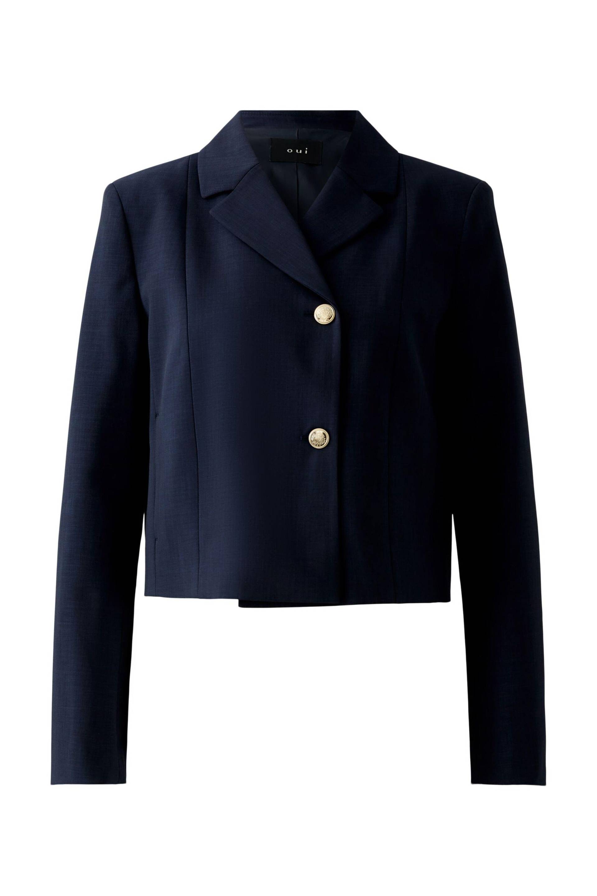 Oui - Blazer elastischer Garbadine darkblue - Gr. - 40 von Oui