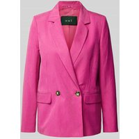 Oui Blazer in unifarbenem Design in Fuchsia, Größe 38 von Oui