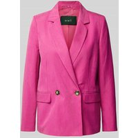 Oui Blazer in unifarbenem Design in Fuchsia, Größe 40 von Oui