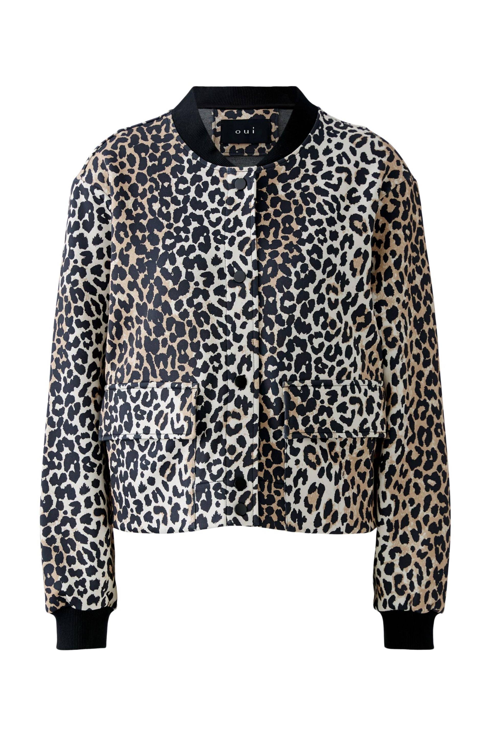 Oui - Blouson Scuba Qualität dk camel black - Gr. - 40 von Oui