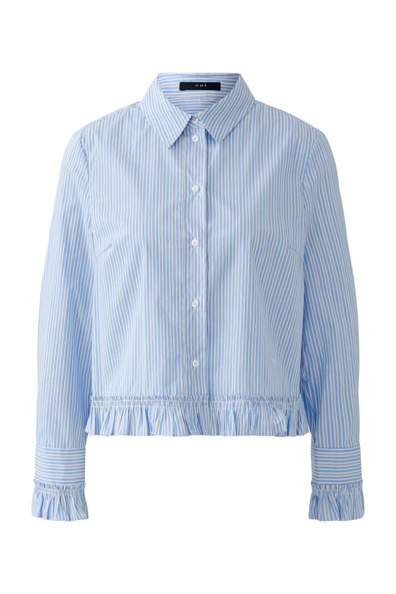 Oui - Bluse lt blue white - Gr. - 40 von Oui