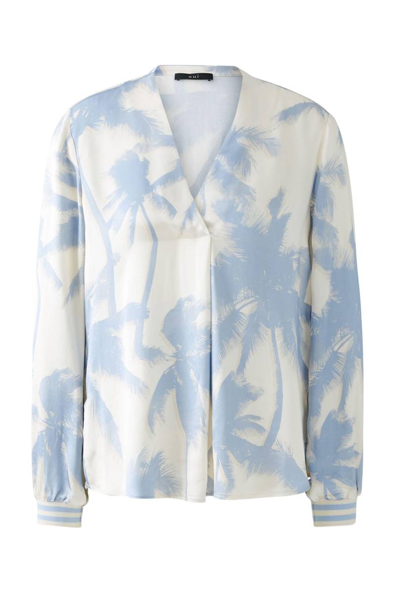 Oui - Bluse white blue - Gr. - 38 von Oui