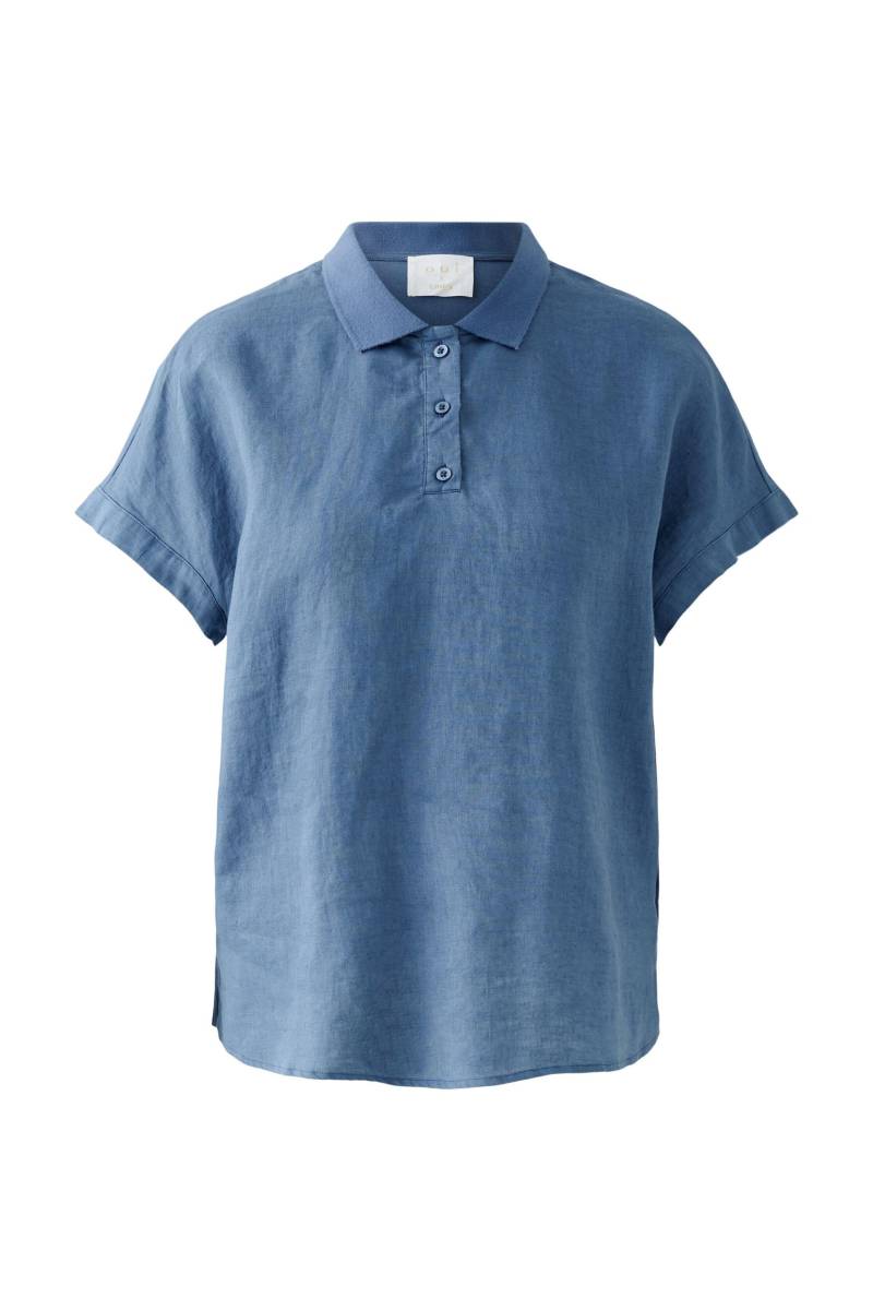 Oui - Blusenshirt Leinen-Baumwollpatch vintage indigo - Gr. - 38 von Oui