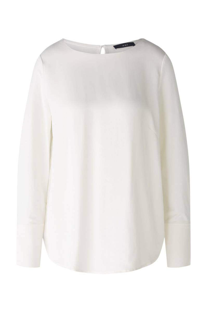 Oui - Blusenshirt Viskosepatch cloud dancer - Gr. - 36 von Oui